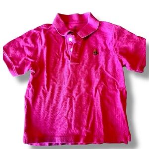 Baby Gap Toddler Polo Shirt 5T Pink Short Sleeve Classic Bear Logo